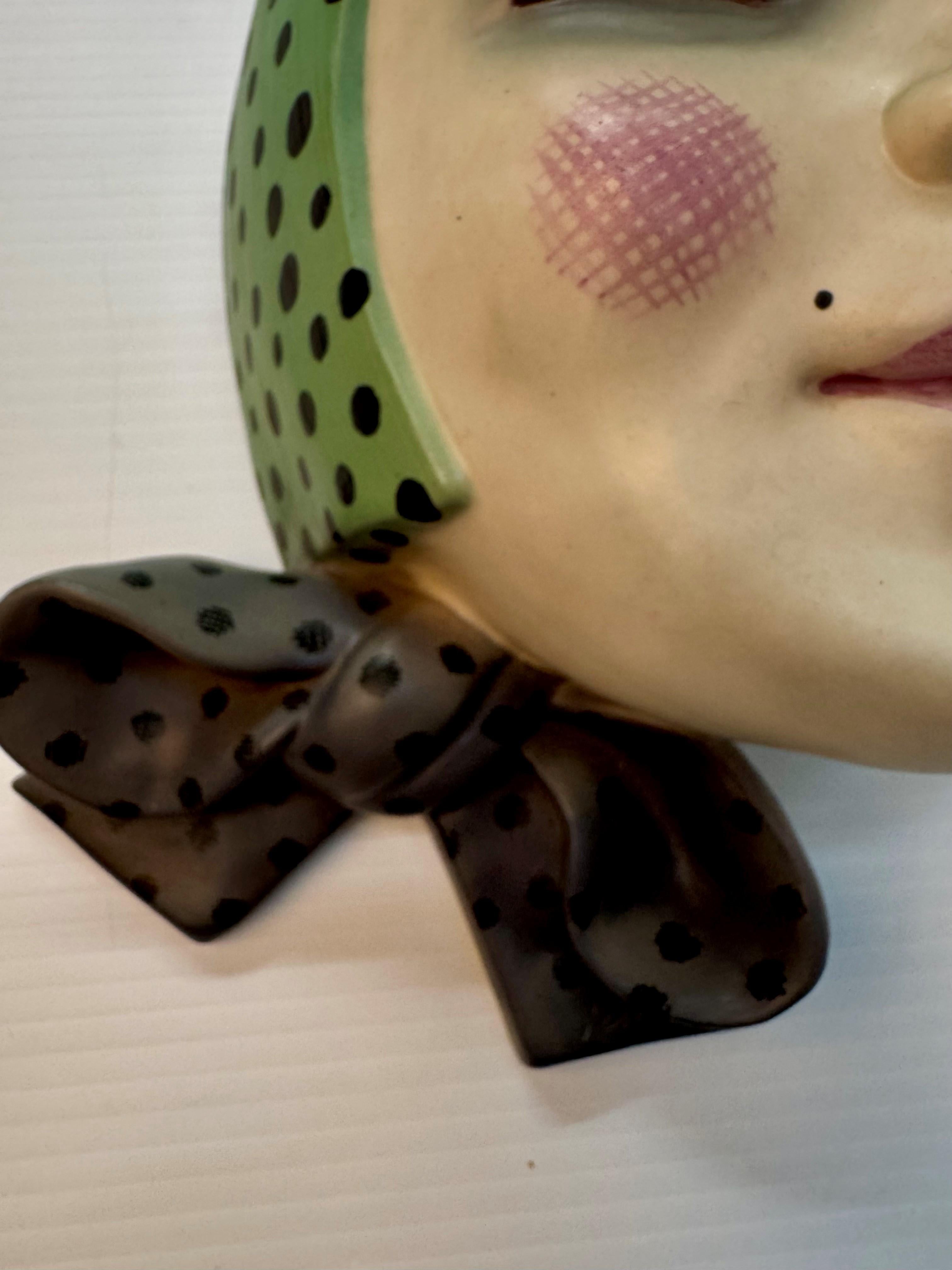 „Maschera con Nodo“ Lenci-Wandmaske, Elena Konig Scavini, Elena Konig im Angebot 1