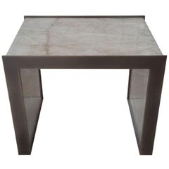 Maschi Custom Table in Cristallo Stone and Metal