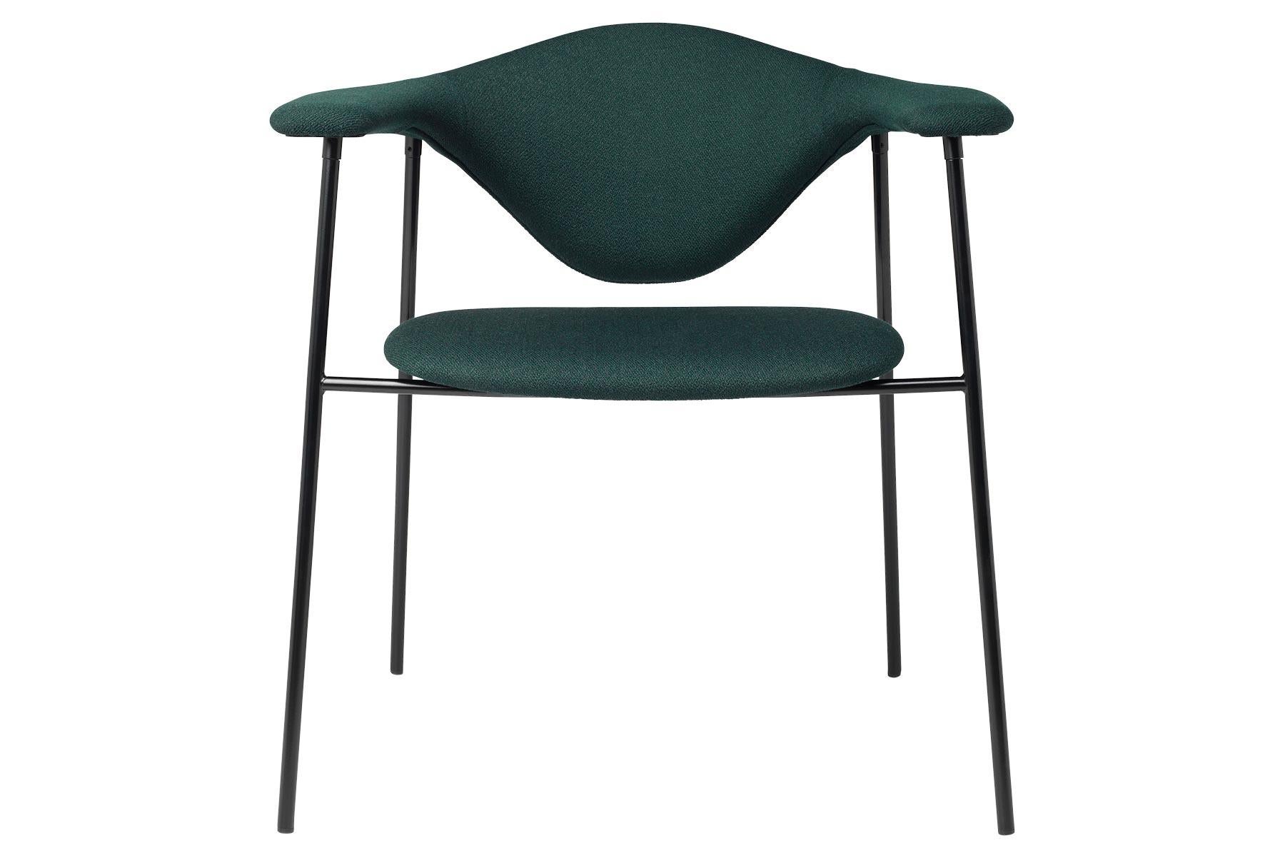 Mid-Century Modern Masculo Dining Chair, Fully Upholstered, 4 Leg For Sale