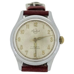 Mascot Retro c1950's S/Steel Automatic 17 Jewels Silver Dial 32mm Unisex Watch