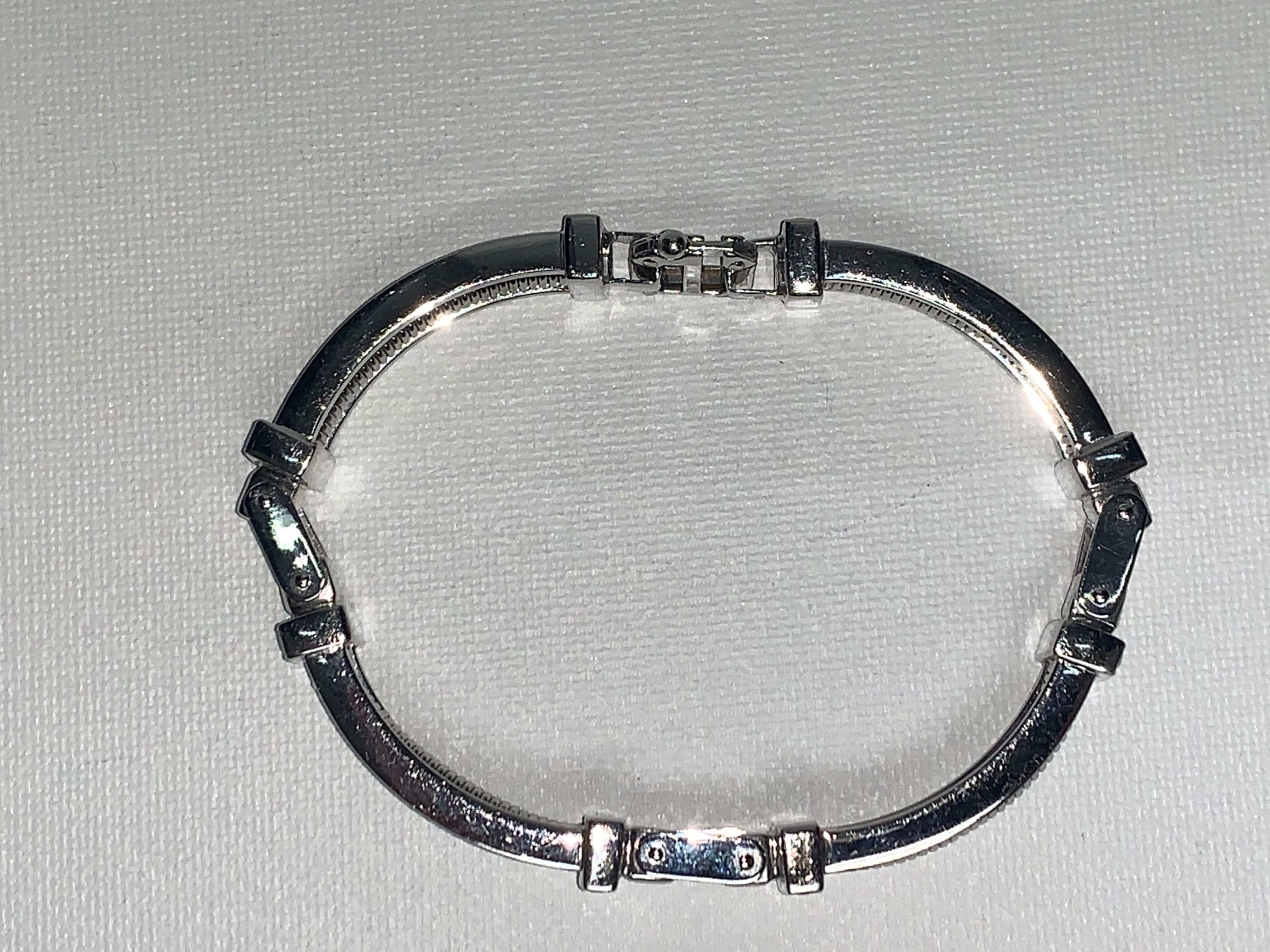 White Diamonds, White Gold Bracelet For Sale 1