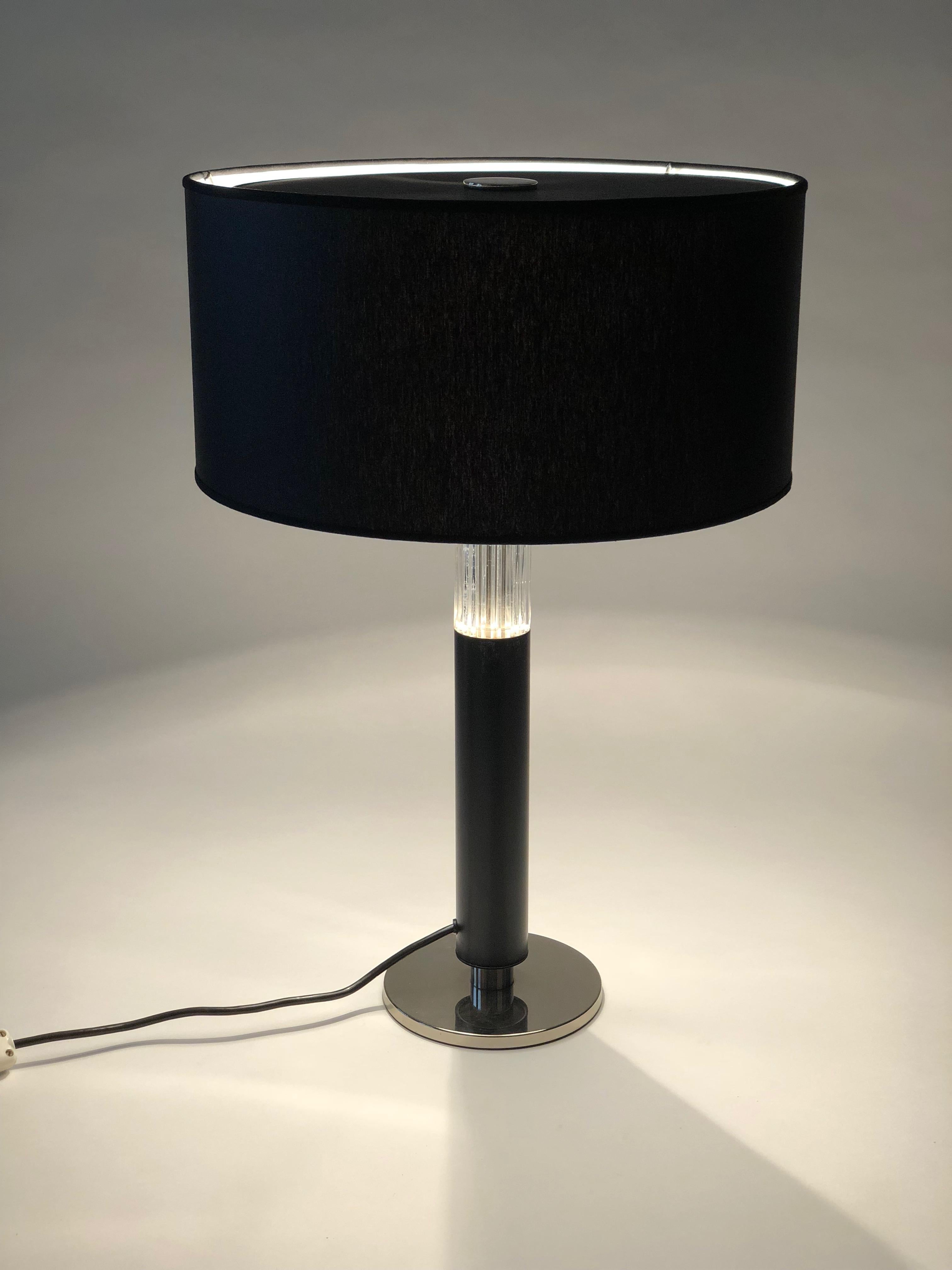 Metal Masculine Black Table Lamp from J. T. Kalmar For Sale