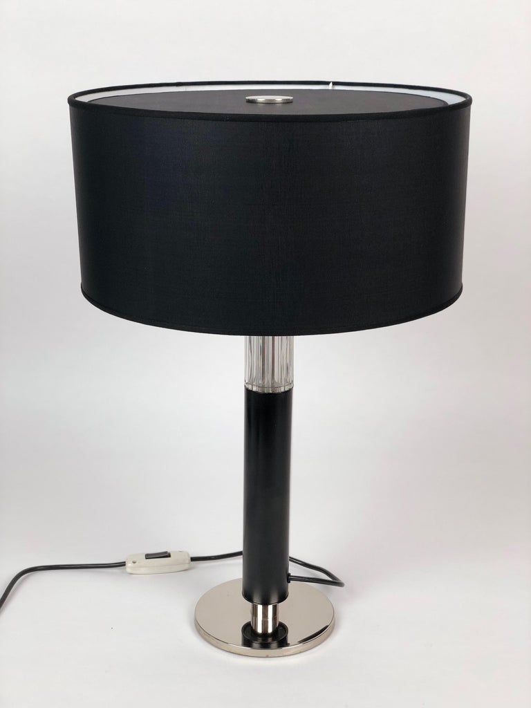 Masculine Black Table Lamp from J. T. Kalmar For Sale at 1stDibs