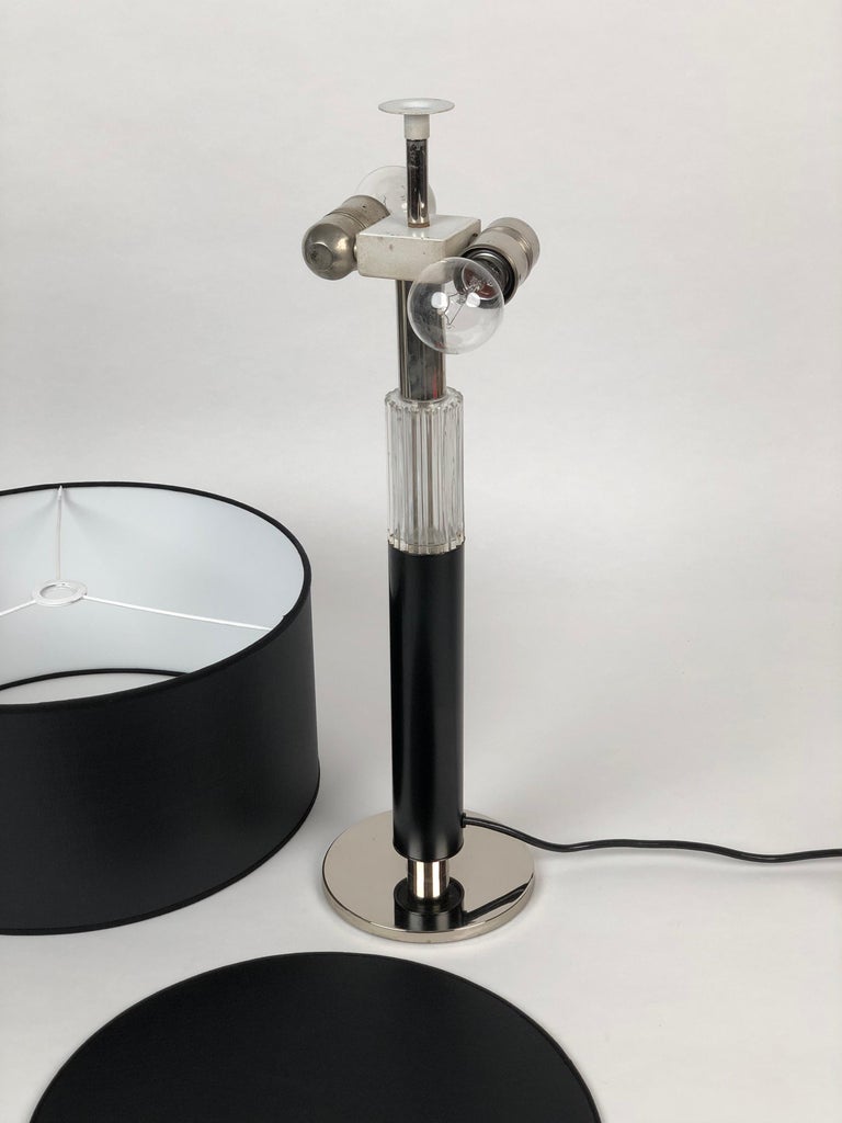 Masculine Black Table Lamp from J. T. Kalmar For Sale at 1stDibs