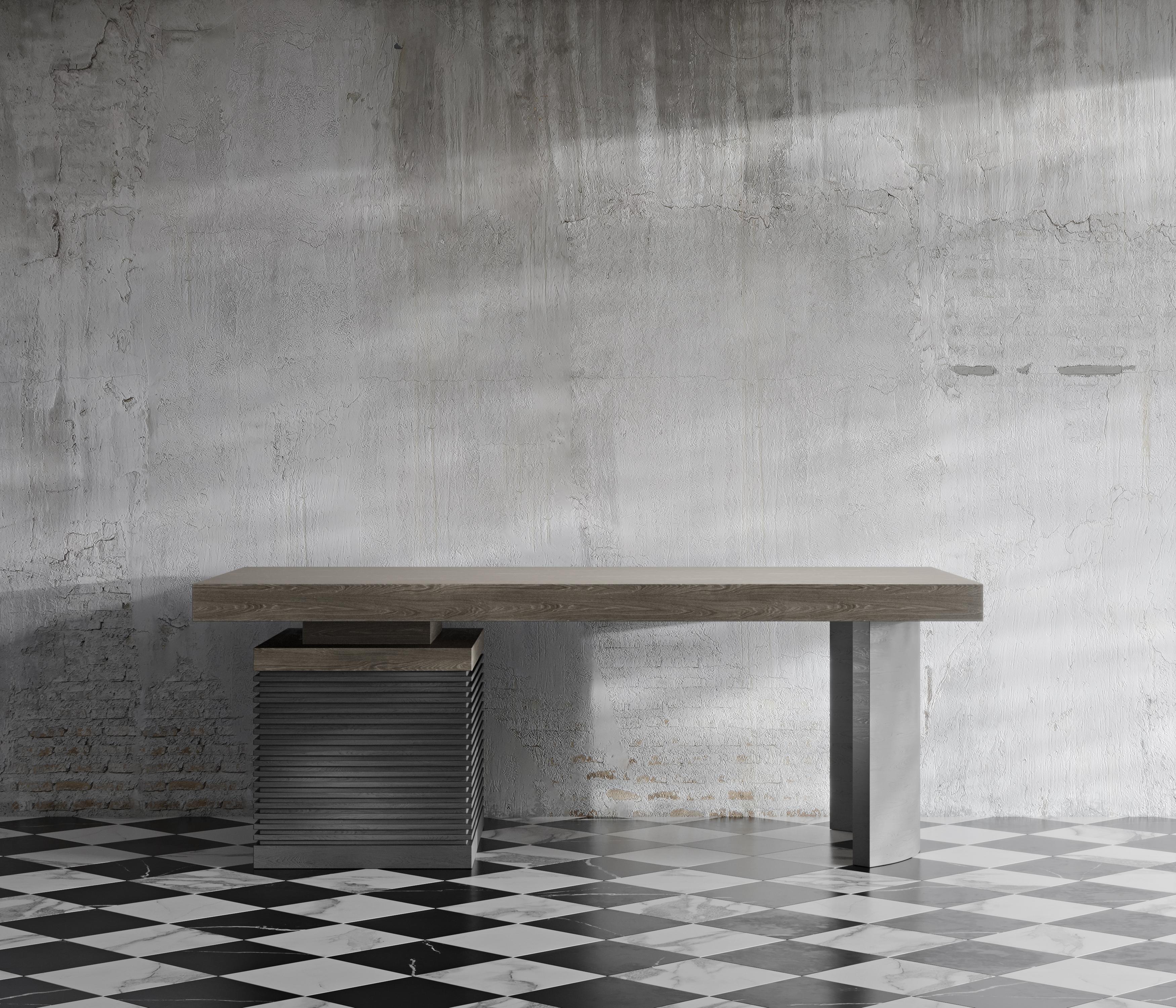 Bureau moderne masculin en bois de chêne de plage 
