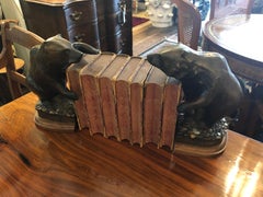 Masculine Pair of Bronze Bear Bookends