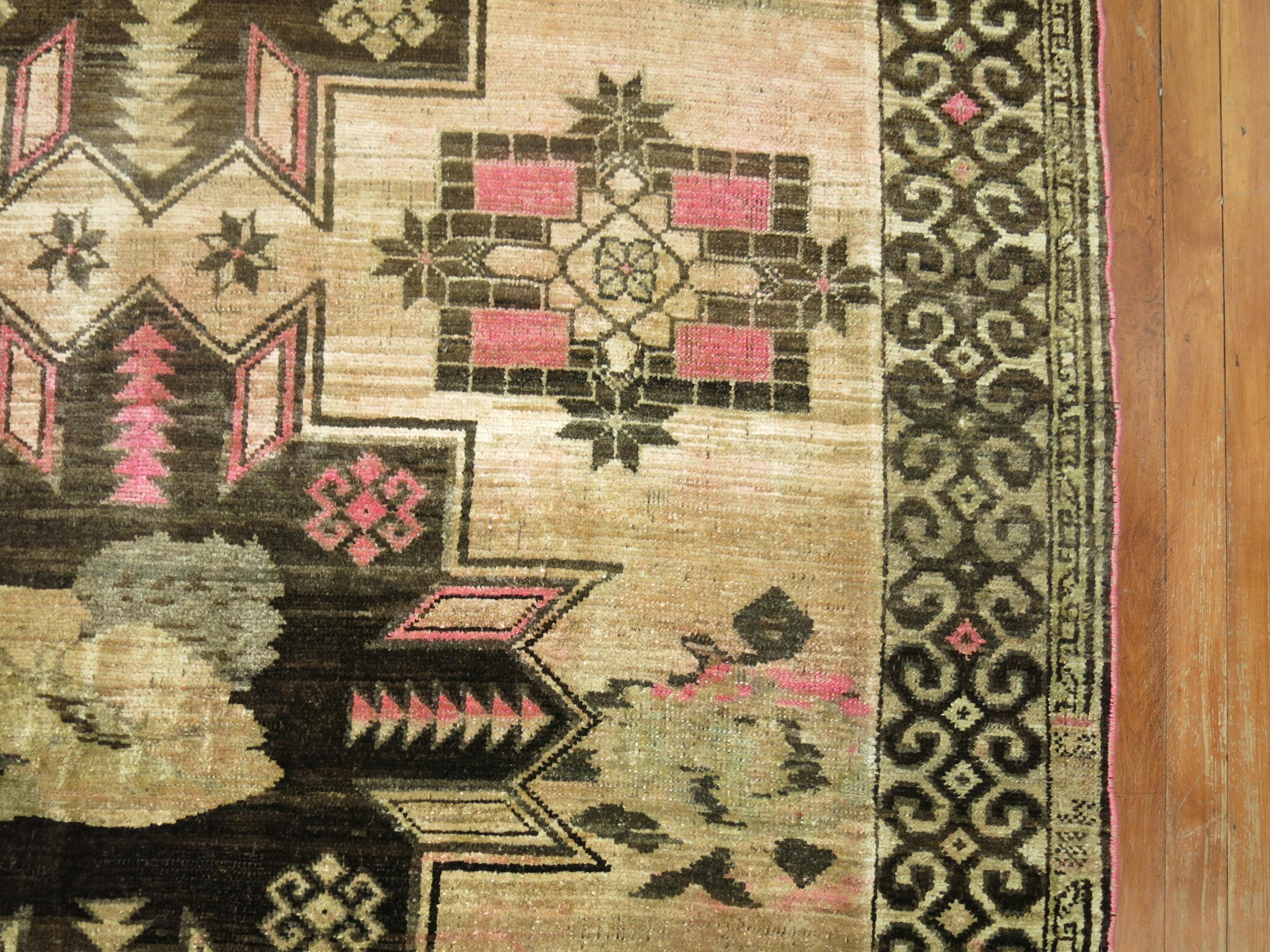 Archaistic Masculine Turkish Room Size Rug For Sale