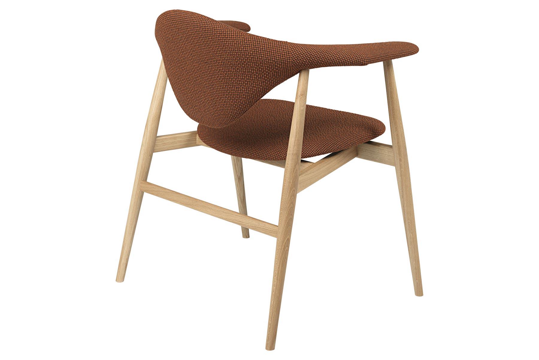 Danish Masculo Dining Chair, Fully Upholstered, Natural Oak Base For Sale
