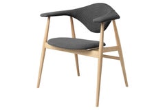 Masculo Dining Chair, Fully Upholstered, Walnut Base