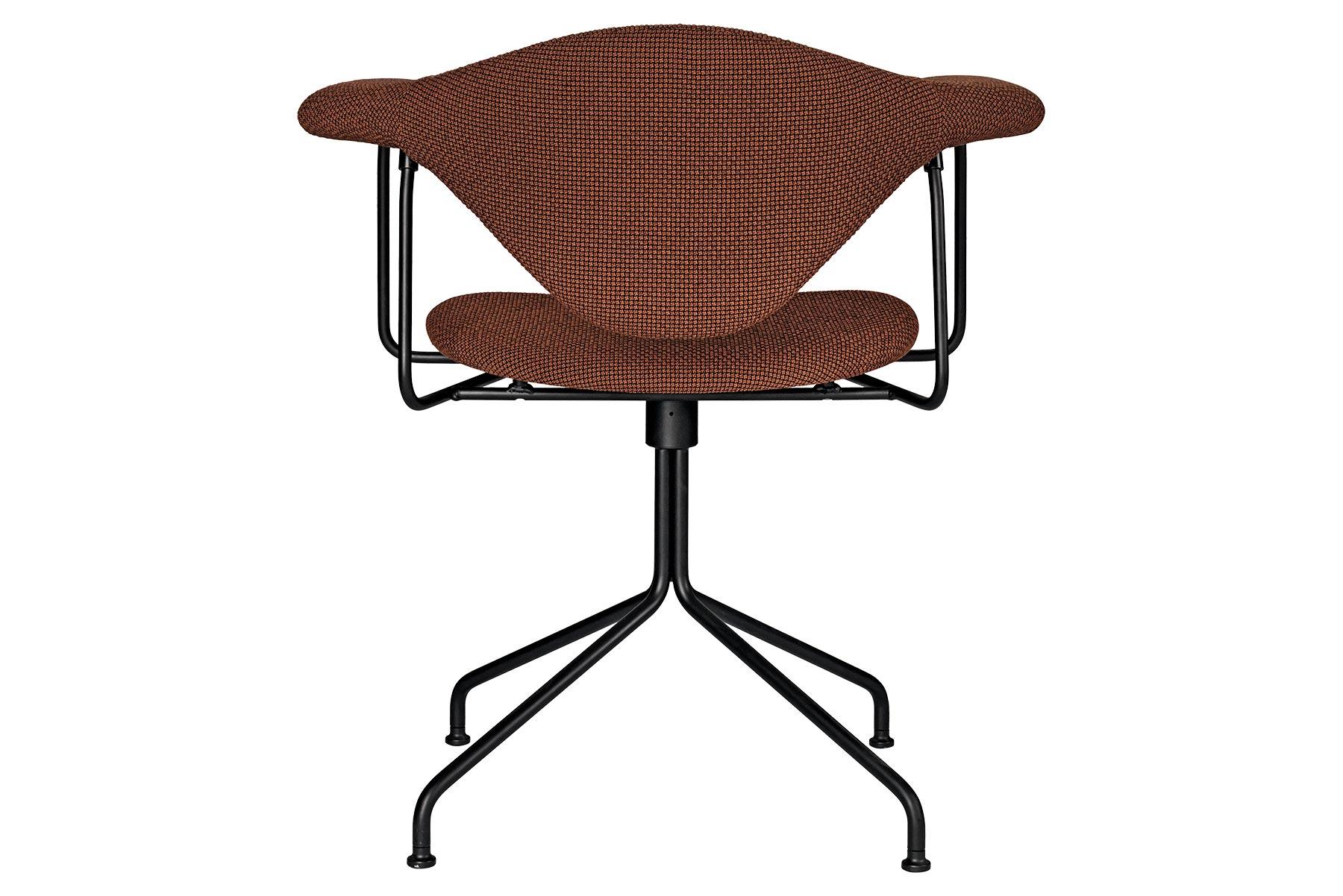 Mid-Century Modern Masculo Meeting Chair, Fully Upholstered, Swivel Base For Sale