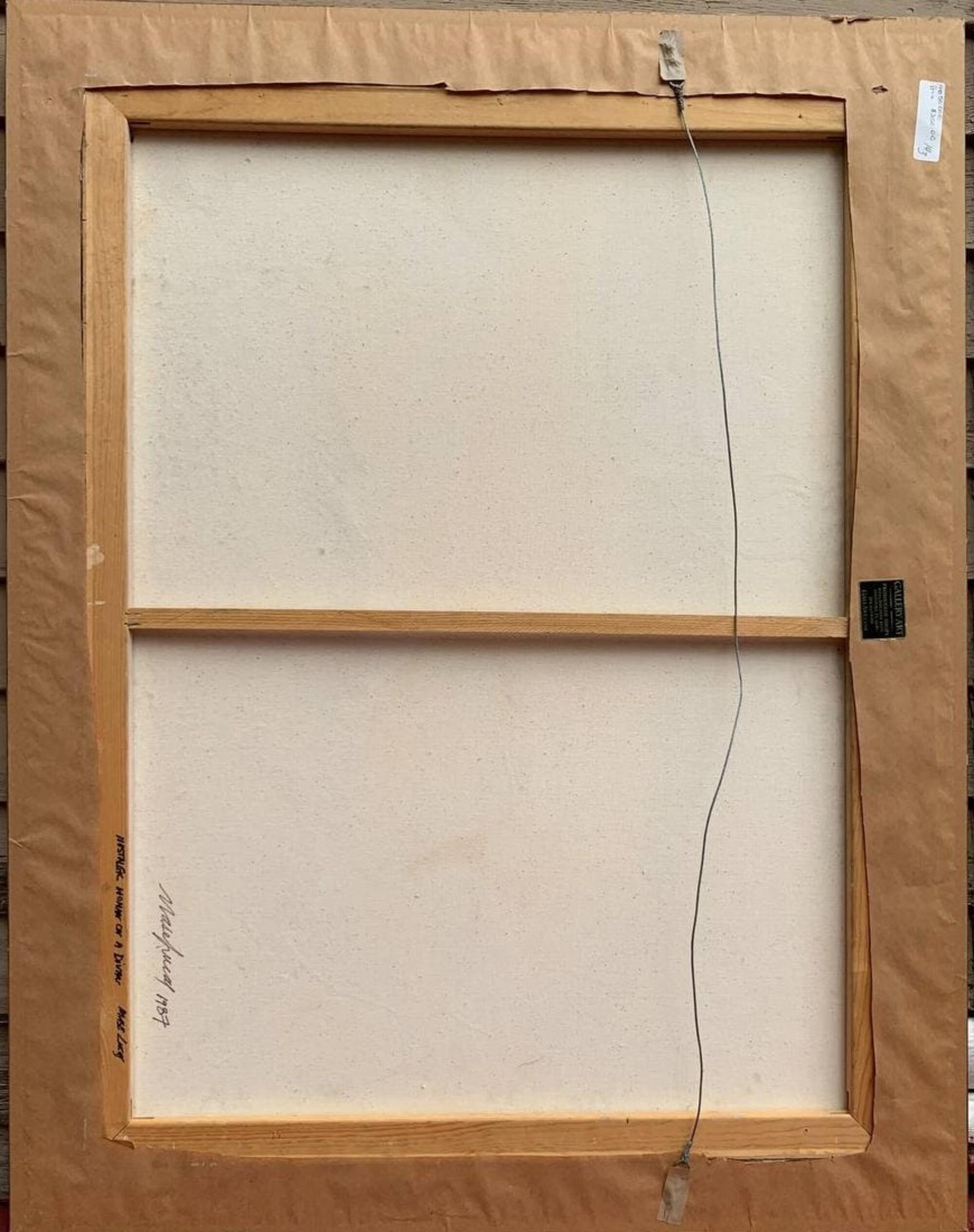 1987 Artista americano Mase Lucas Quadro su tela Ritratto di donna nostalgica in vendita 2