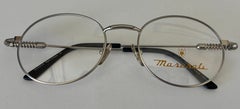 Maserati 1990s Vintage Silver-Toned Eyeglasses Frame Made in France