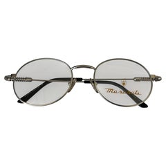 Maserati 1990s Vintage Silver-Toned Eyeglasses Frame Made in France