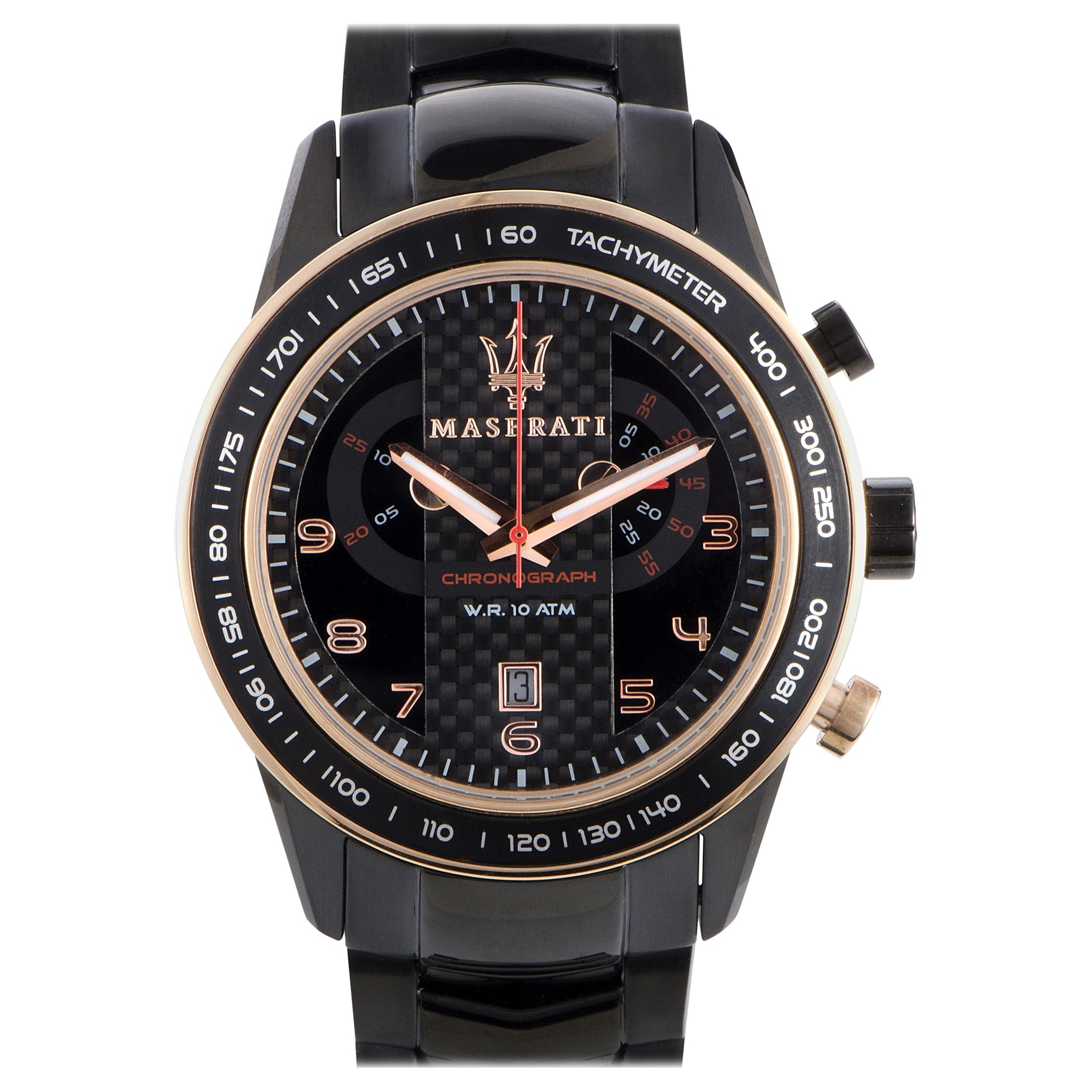 Maserati Corsa Black Stainless Steel Watch R8873610002