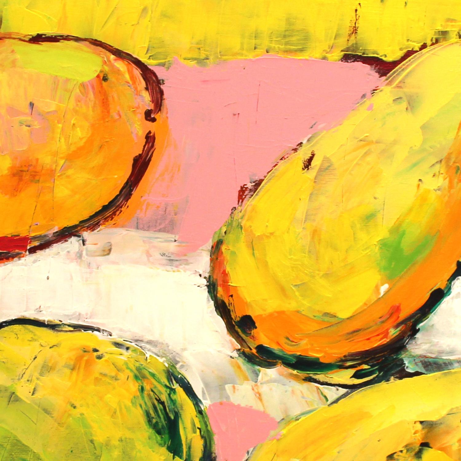 Masha Potapenkova, Pears, 2018, oil on canvas, 70 x 100 cm - Painting by Masha  Potapenkova