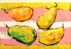 Masha Potapenkova, Pears, 2018, oil on canvas, 70 x 100 cm 