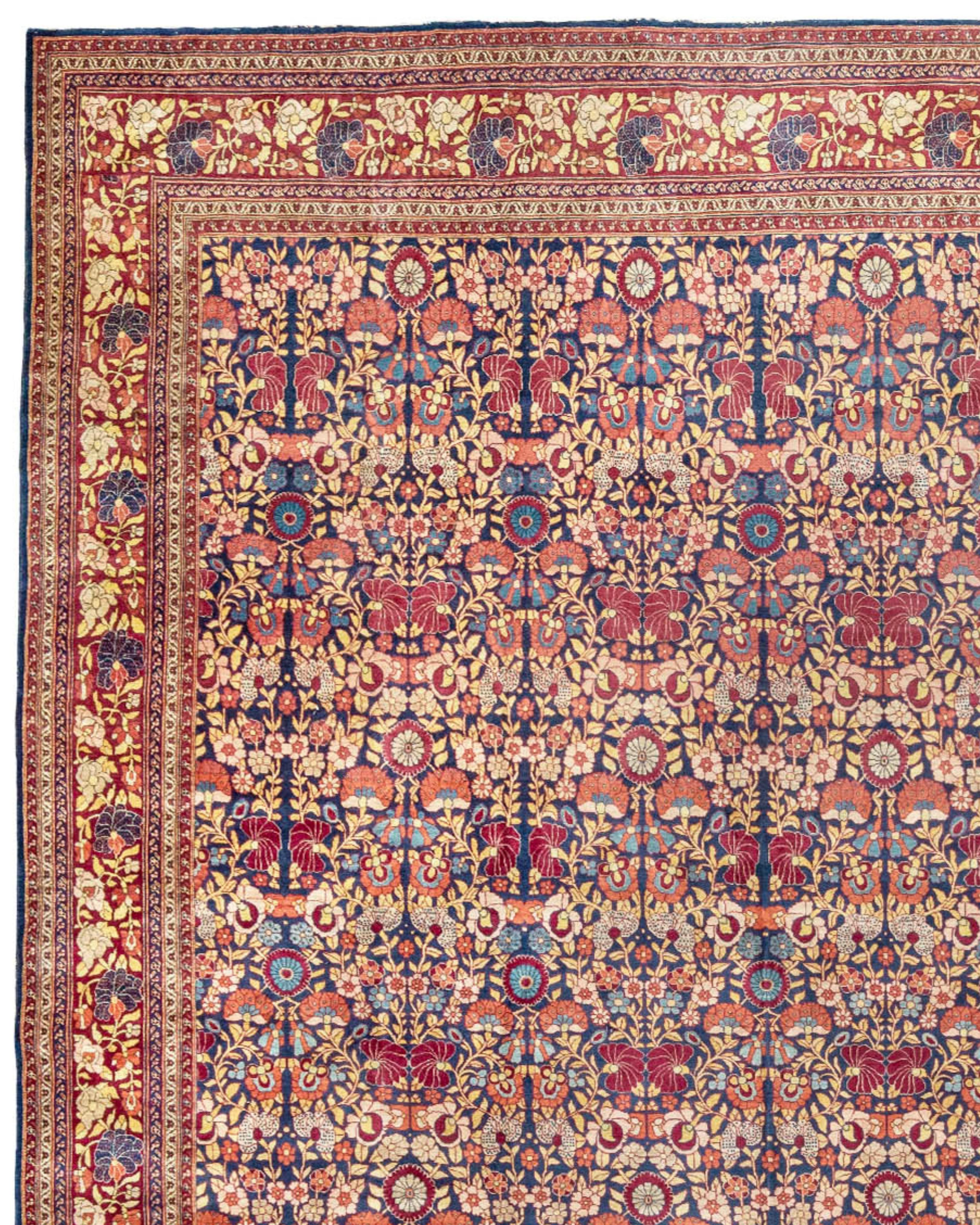 Antiker großer überdimensionaler persischer Mashad-Teppich, ca. 1900 (Handgeknüpft) im Angebot
