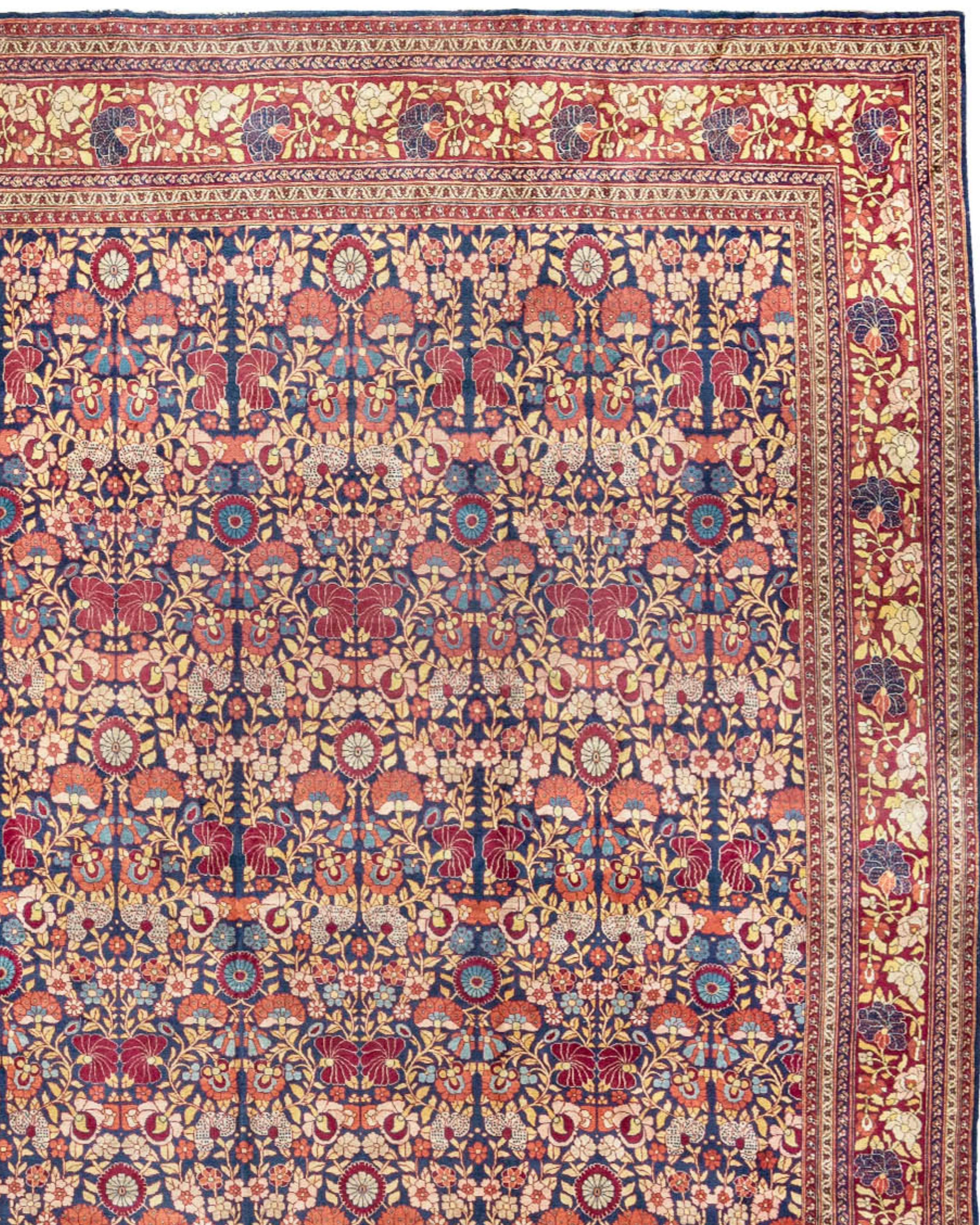19th Century Antique Large Oversized Persian Mashad Carpet, c. 1900 For Sale