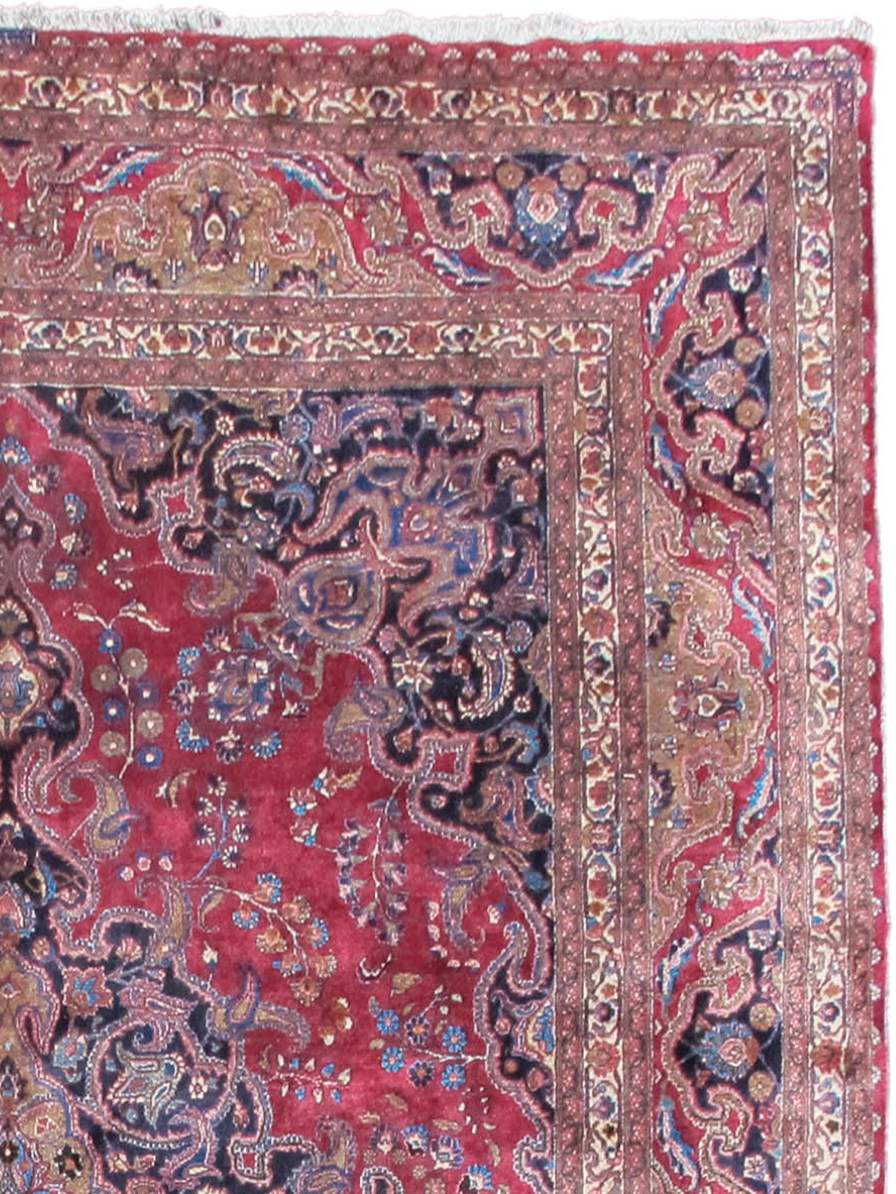 Mashad-Teppich, 20. Jahrhundert (Wolle) im Angebot