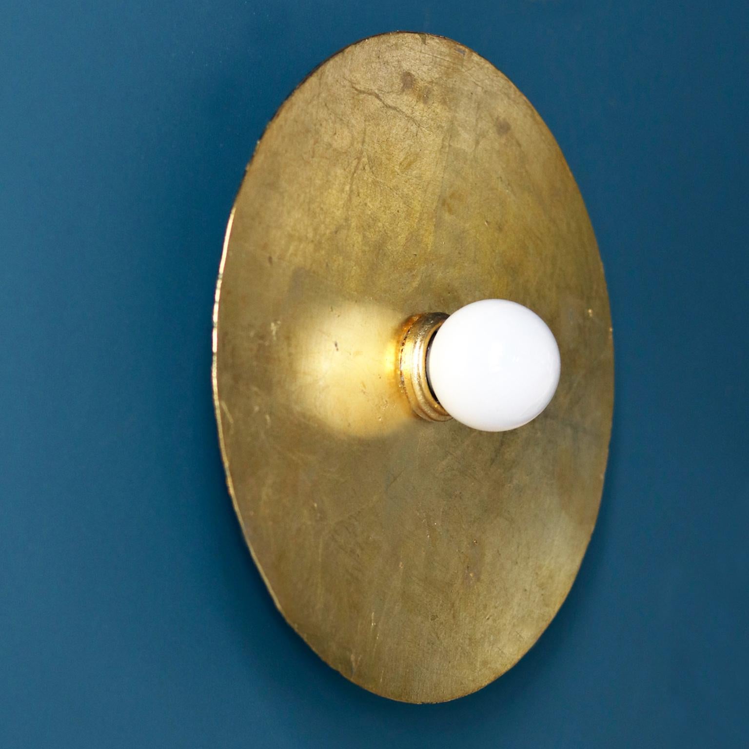 Hand-Crafted Ma'shar Gilded Flush Mount Light Fixture