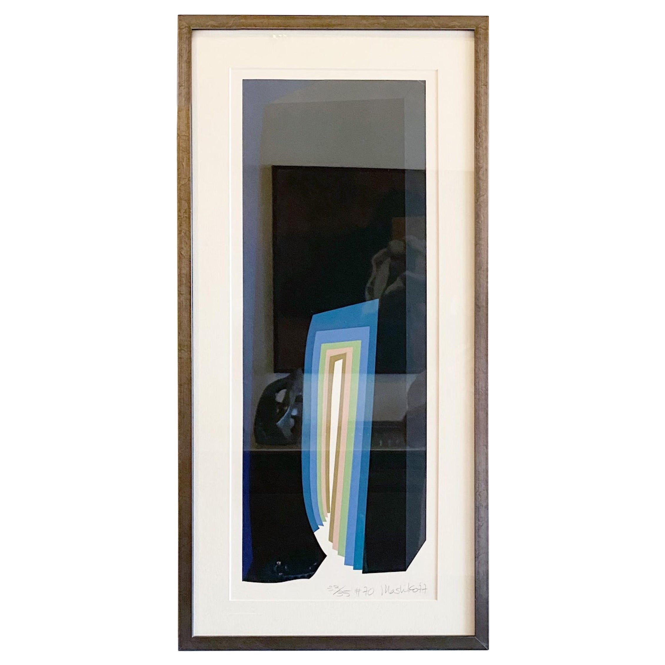 Serigraphie expressionniste abstraite japonaise Mashiko, intitulée #70 en vente