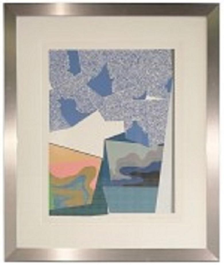 Hand-Crafted Mashiko Japanese Abstract Expressionist Serigraph, Untitled For Sale