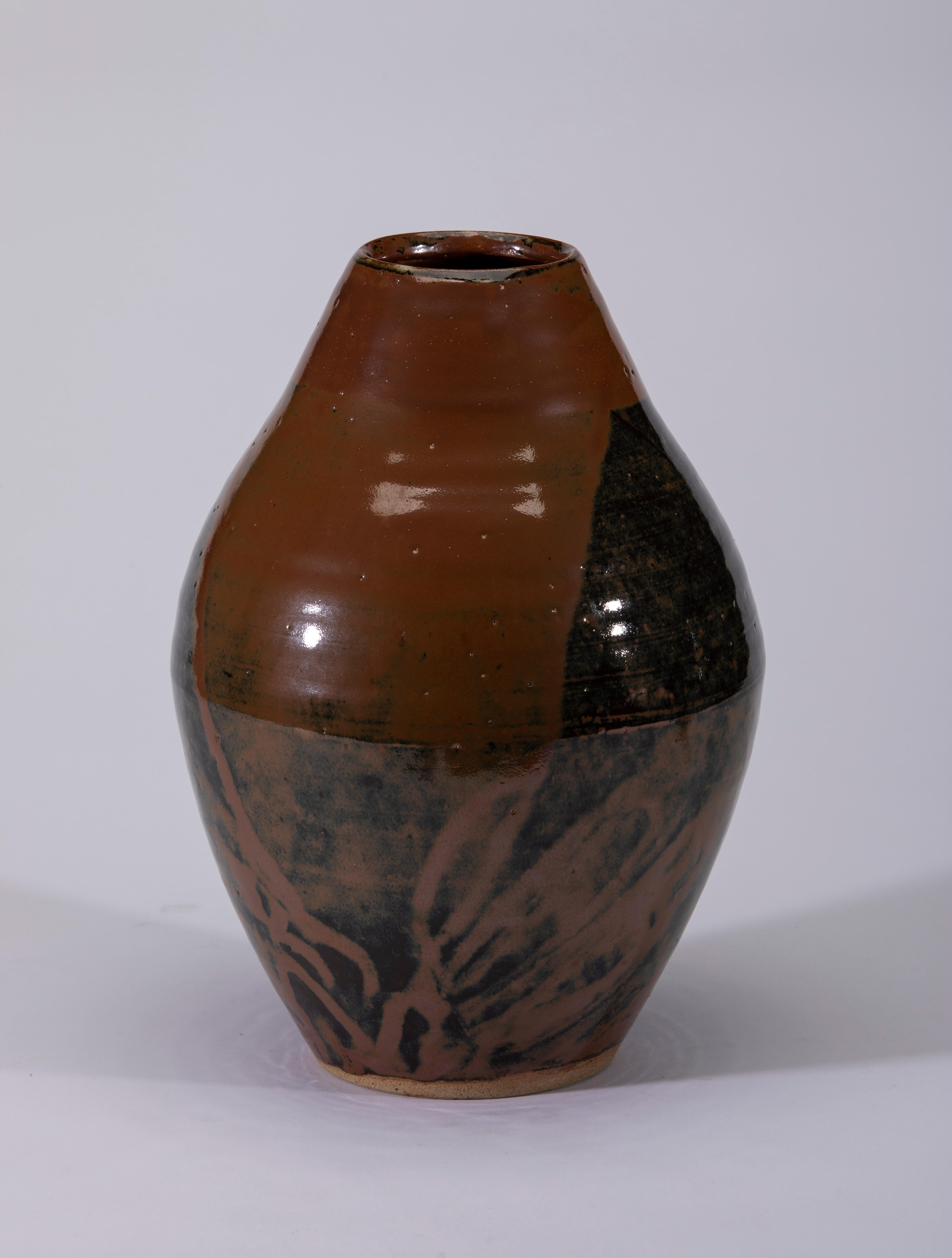 Showa Mashiko Ware Vase For Sale