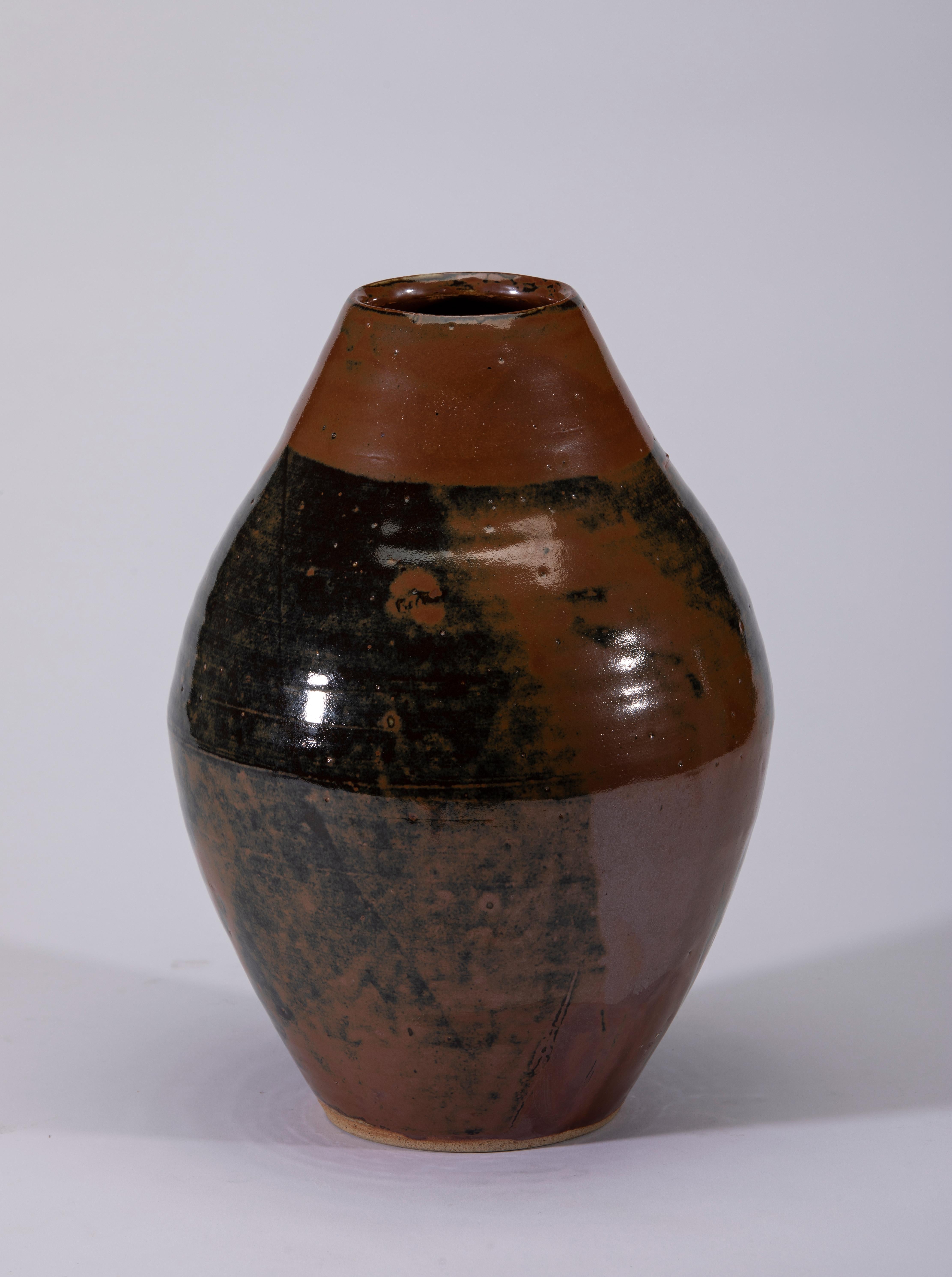 Fired Mashiko Ware Vase For Sale