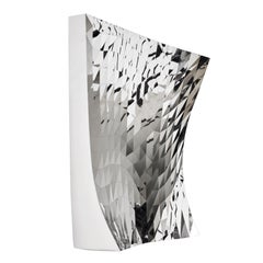 Objet en maille mouchetée #MS-4 - Sculpture murale décorative en acier inoxydable