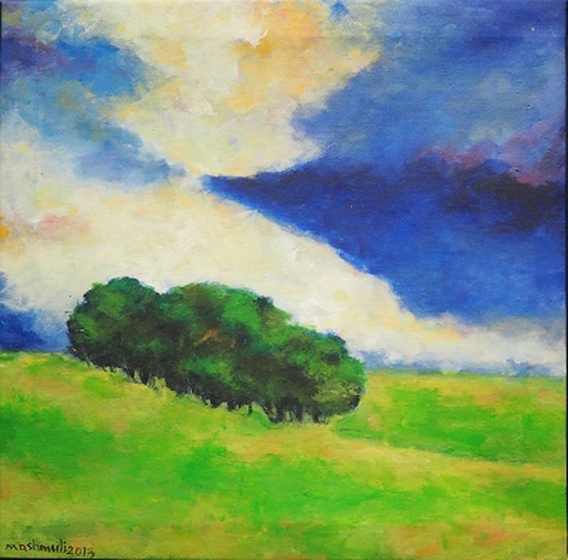 MASHMULI MASHMULI Landscape Painting - Paysage I, 2013
