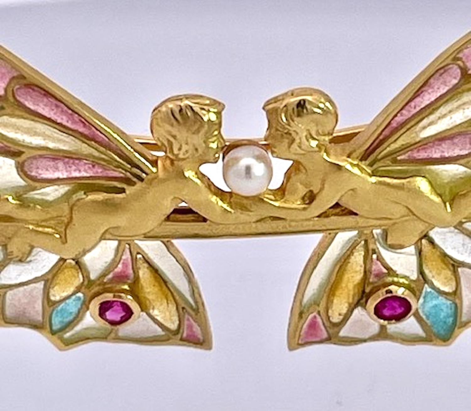 Masiera Plique a Jour Brooch Pendant Necklace 2