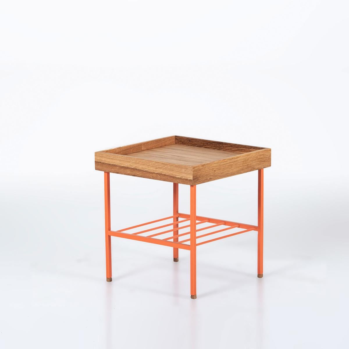 Modern Masif Ahşap Kısa Yan Sehpa / Saksılık – EDGE For Sale