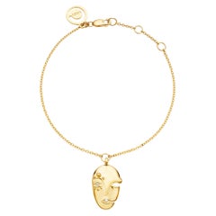 Mask Bracelet in 18k Gold with Diamonds