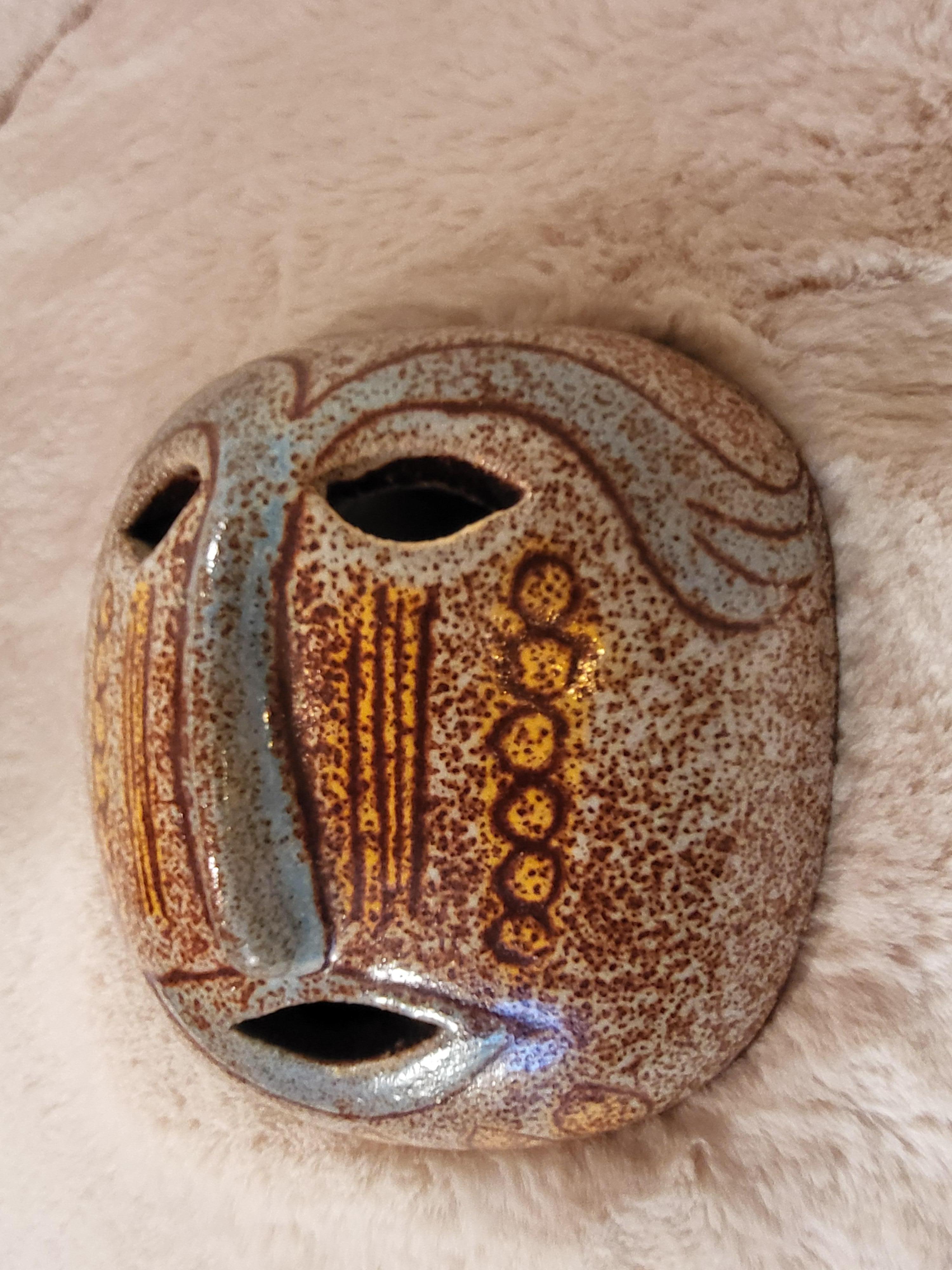 Modern Mask by Accolay pottery, France, between 1947 and 1983
