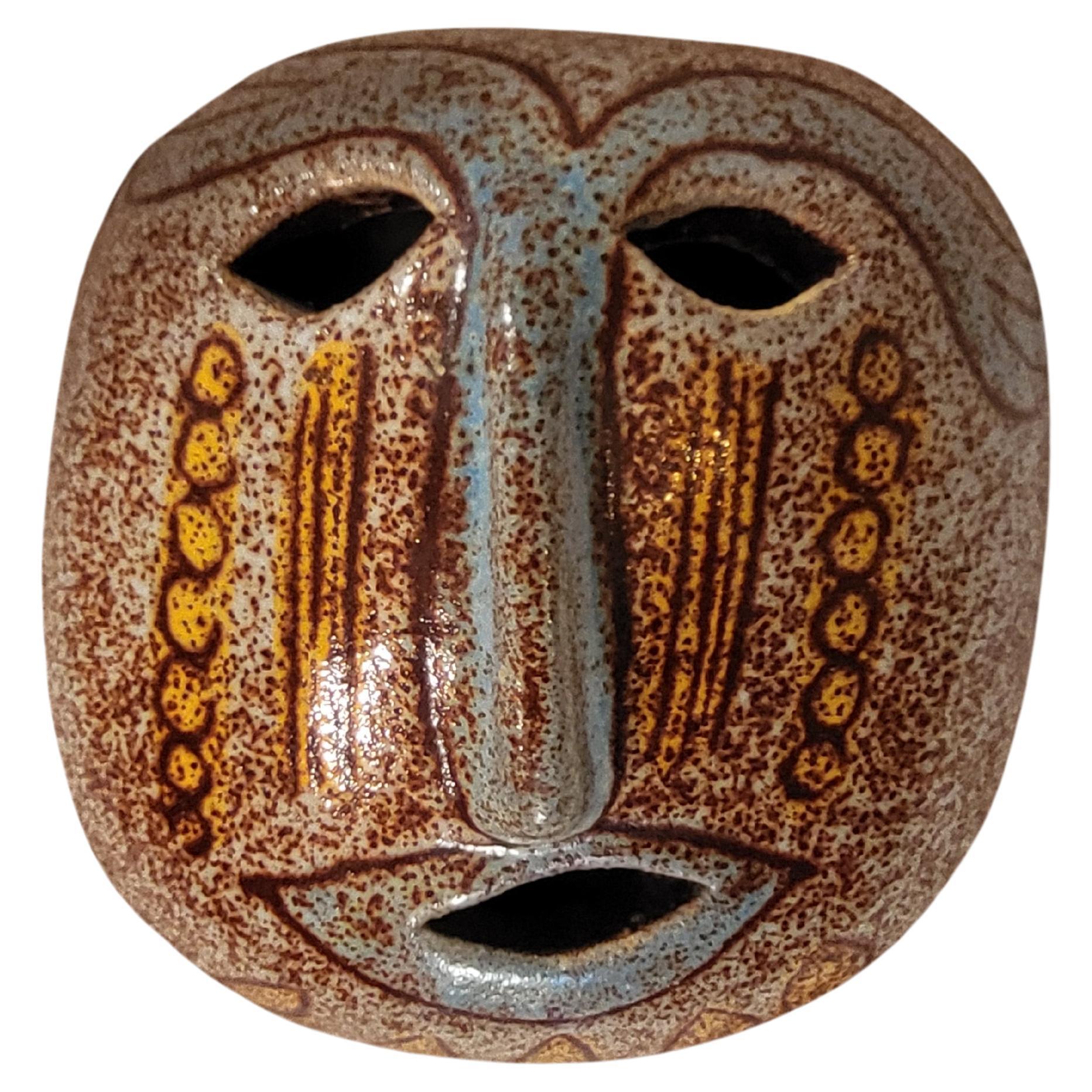 Mask by Accolay pottery, France, between 1947 and 1983