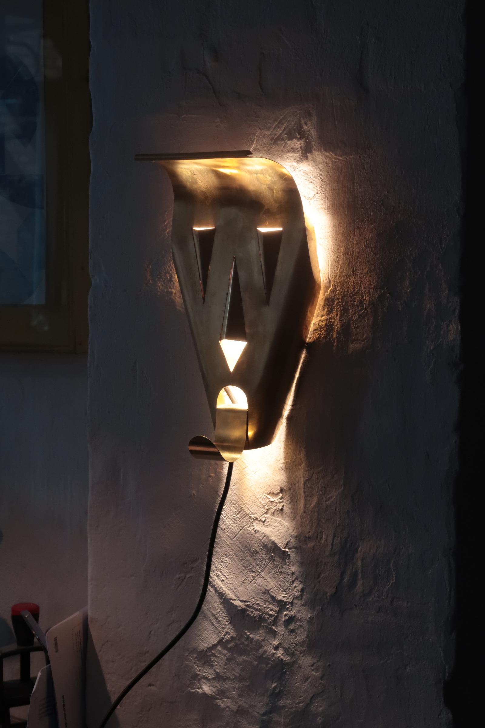 Hand made lamp sculpture by Danish artist FOS