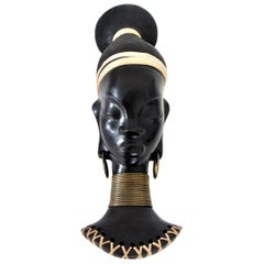 Vintage Mask of an African Prinzess by Leopold Anzengruber