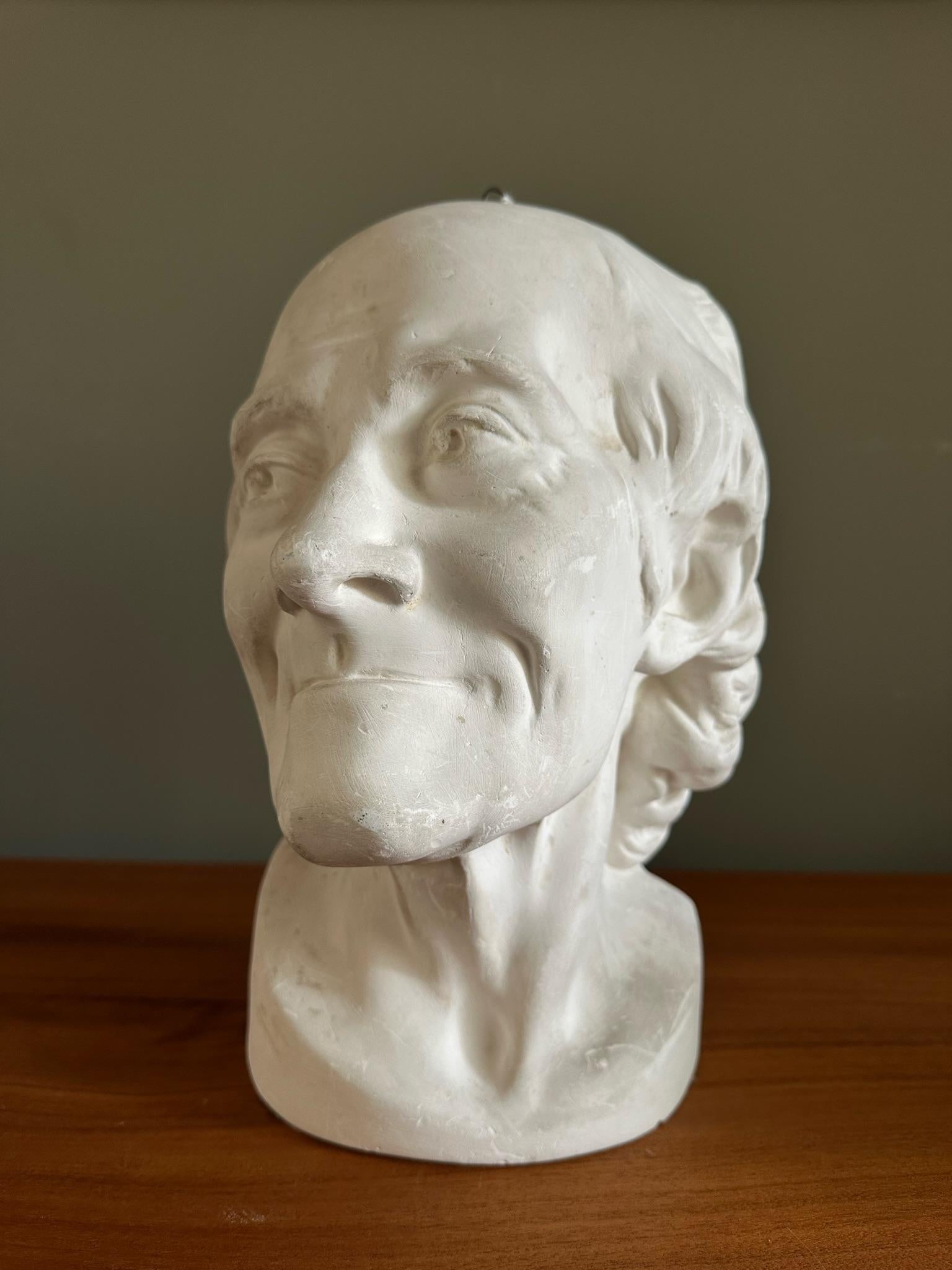 Classical Roman Mask Voltaire plaster For Sale