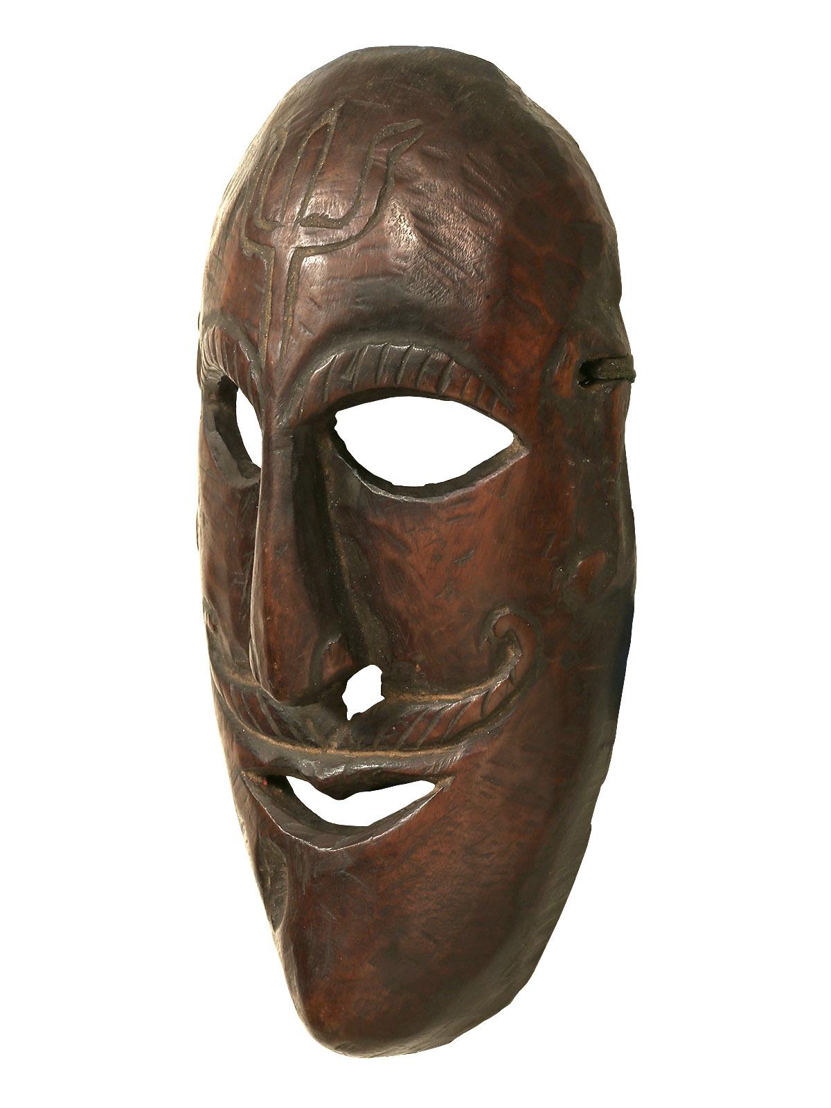 Indian Mask with Shiva Trident, Karnataka, India, Mid-20th Century