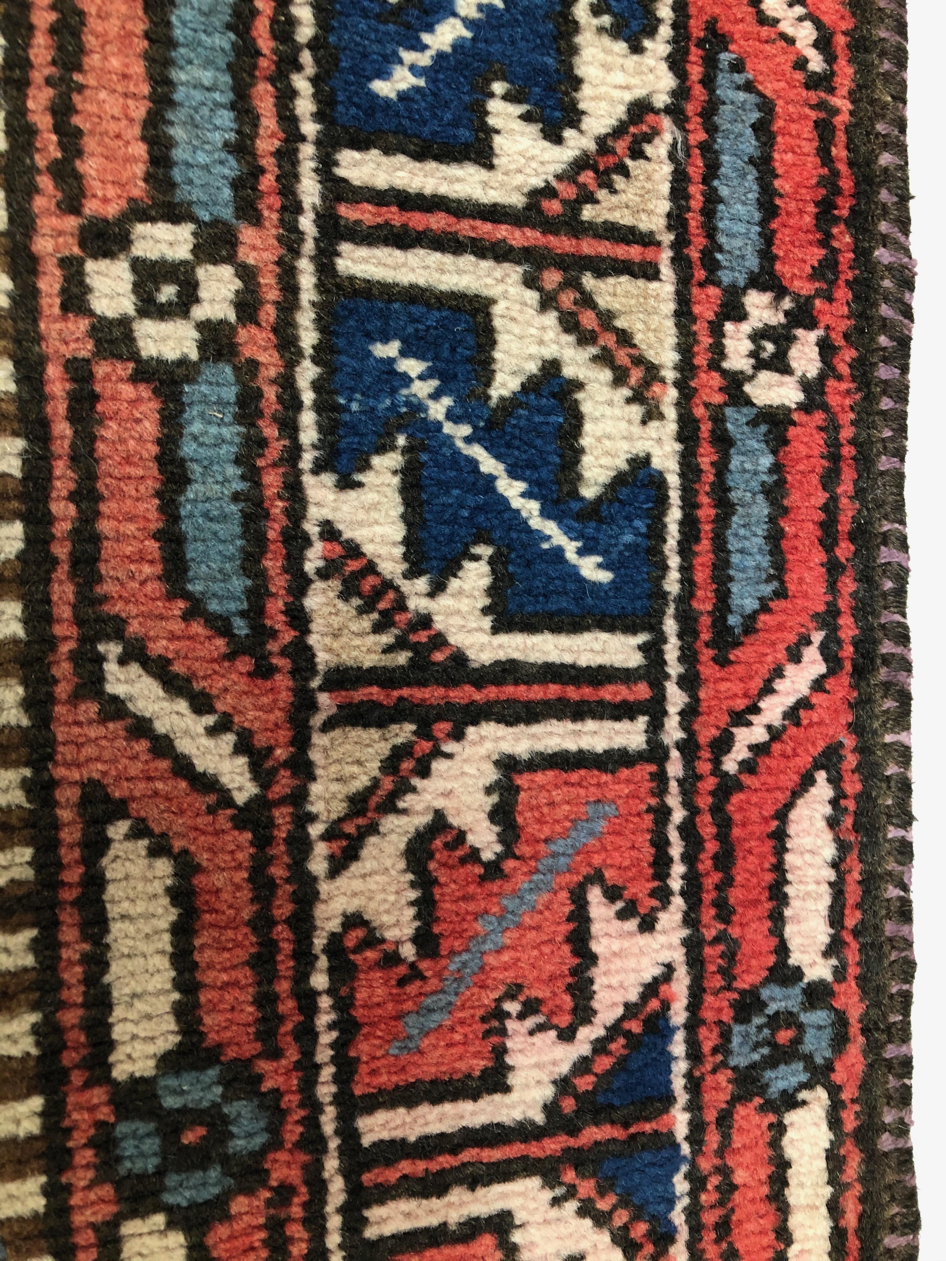 Maslaghan Hamadan Teppich, um 1900 - Persische handgewebte Wolle im Angebot 4