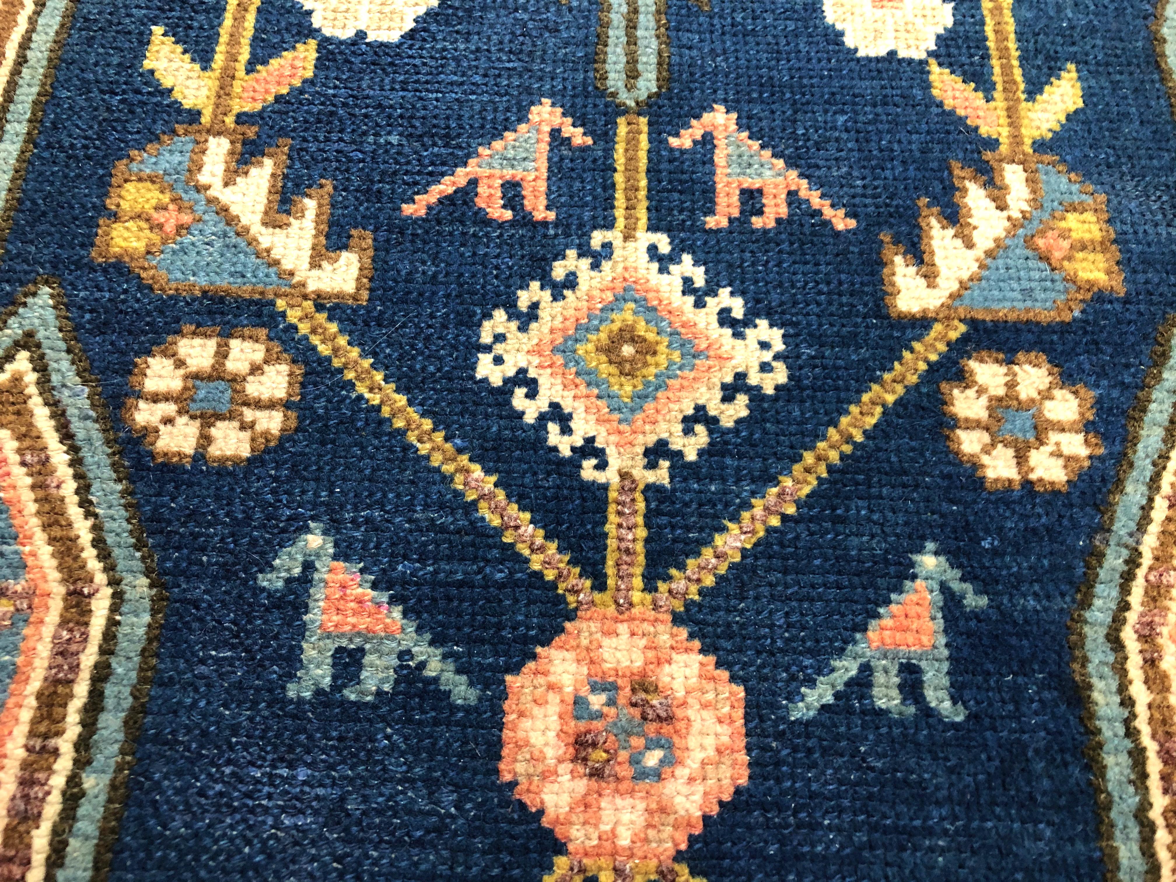 Maslaghan Hamadan Teppich, um 1900 - Persische handgewebte Wolle im Angebot 1