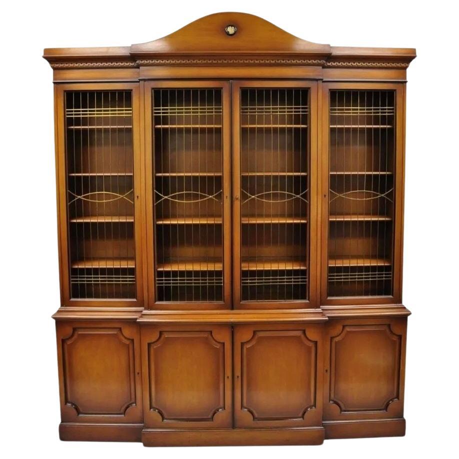 Maslow Freen Französisch Empire Stil Mahagoni Breakfront Bücherregal China Schrank