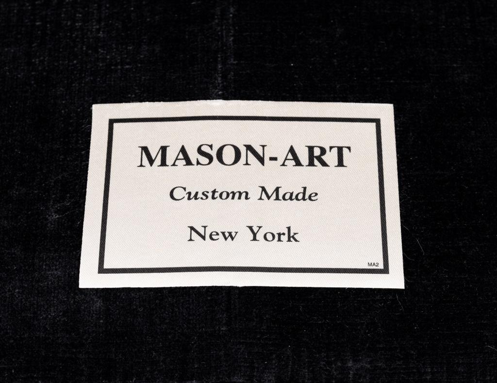 Metal Mason Art Custom Baughman Style Swivel Armchair For Sale
