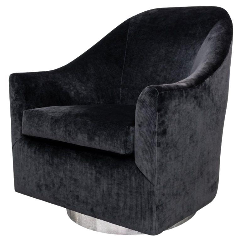 Mason Art Custom Baughman Style Swivel Armchair For Sale