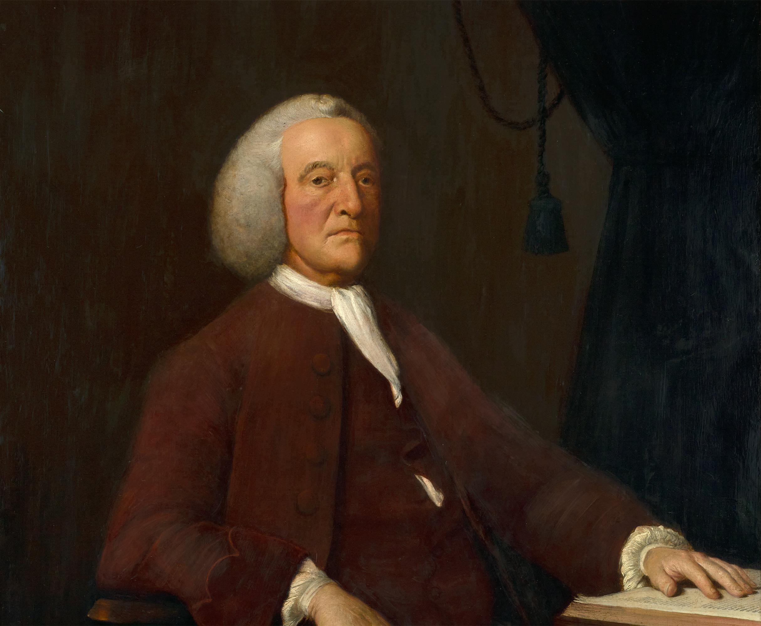 Portrait of Benjamin Franklin attributed to Mason Chamberlin For Sale 2