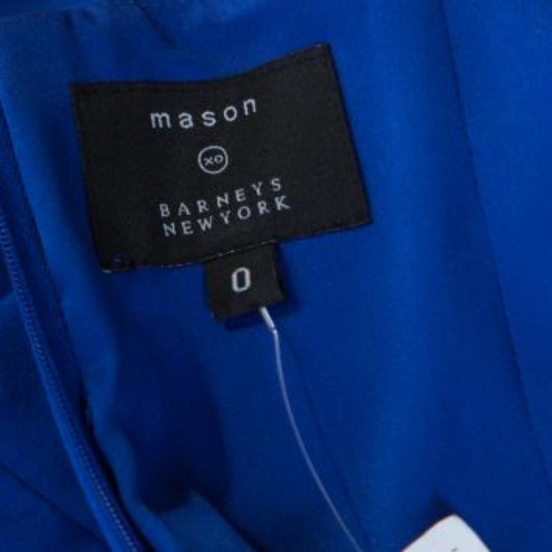 Mason Azul Cobalto Detalle Panel Contraste Vestido Lápiz Sin Tirantes XS en venta 6