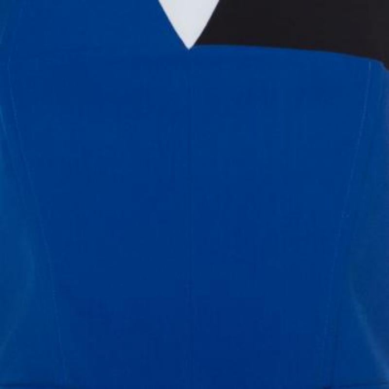 Mason Azul Cobalto Detalle Panel Contraste Vestido Lápiz Sin Tirantes XS en venta 7