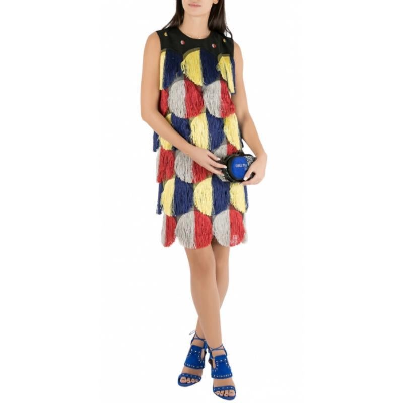 Mason Azul Cobalto Detalle Panel Contraste Vestido Lápiz Sin Tirantes XS en venta 2