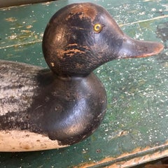 Mason Glass Eye Bluebill Drake Decoy, circa 1920