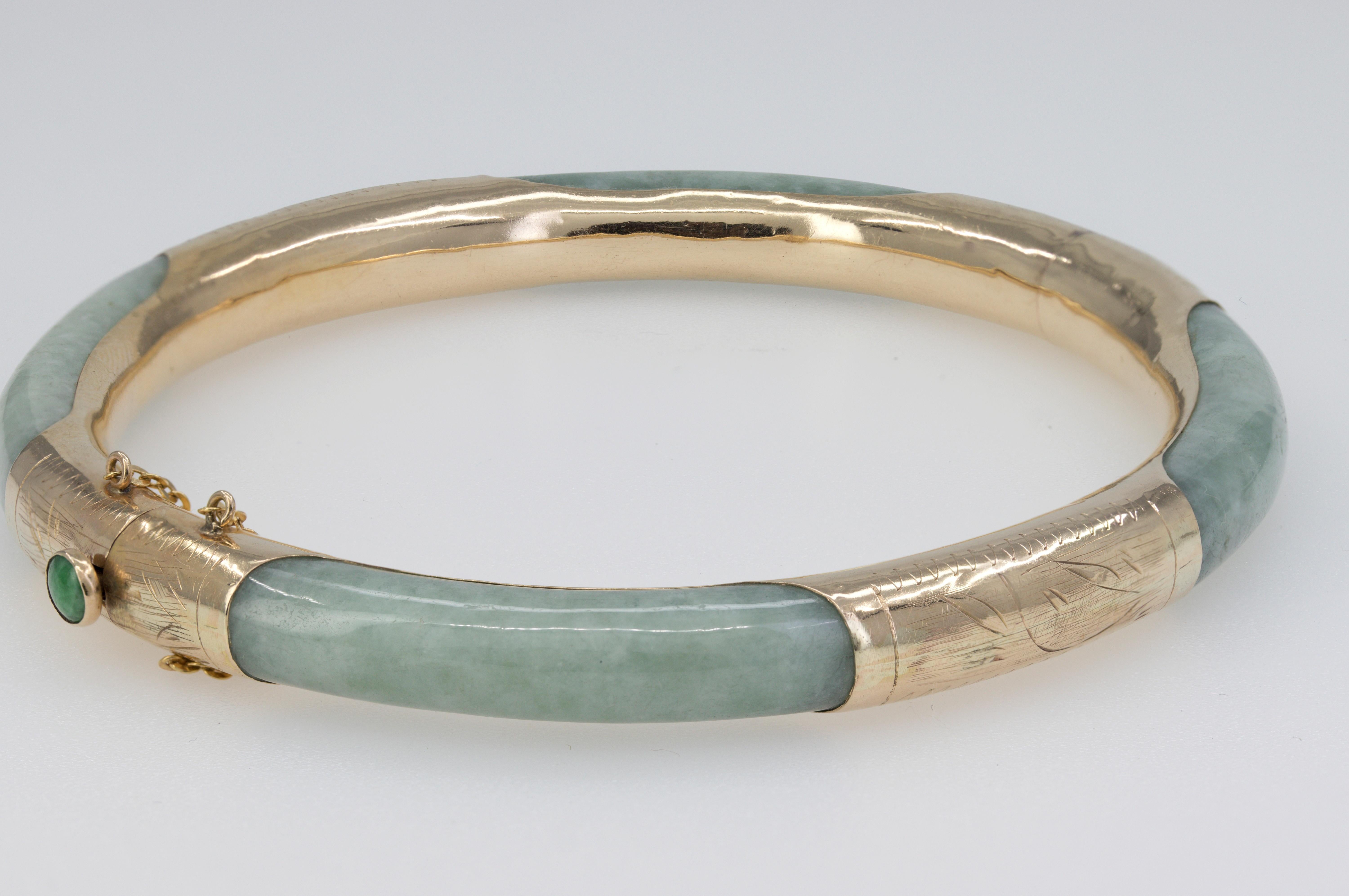 jade bangle with gold